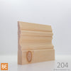 Plinthe en bois - 204 Québécoise - 3/4 x 4-1/2 - Pin blanc noueux | Wood Baseboard - 204 Québécoise - 3/4 x 4-1/2 - Knotty White Pine
