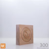 Rosette en bois - MLR300 Cercles - 7/8 x 3 - Merisier | Wood corner block - MLR300 Circles - 7/8 x 3 - Yellow birch