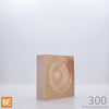 Rosette en bois - MLR300 Cercles - 7/8 x 3 - Pin blanc noueux | Wood corner block - MLR300 Circles - 7/8 x 3 - Knotty white pine