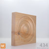 Rosette en bois - MLR434 Cercles - 7/8 x 4-3/4 - Pin blanc noueux | Wood corner block - MLR434 Circles - 7/8 x 4-3/4 - Knotty white pine