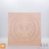Rosette en bois - MLR434 Cercles - 7/8 x 4-3/4 - Pin blanc sélect | Wood corner block - MLR434 Circles - 7/8 x 4-3/4 - Select white pine