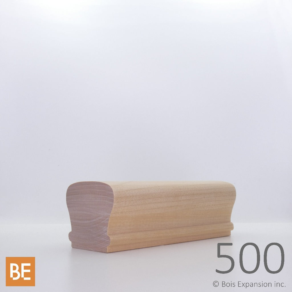 Main courante en bois - 500 Arrondie - 2-1/8" x 2-3/8" - Merisier | Wood handrail - 500 - Rounded - 2-1/8" x 2-3/8" - Yellow birch
