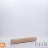 Demi-rond en bois - D12N - 3/8 x 3/4 - Merisier | Wood half round - D12N - 3/8 x 3/4 - Yellow birch