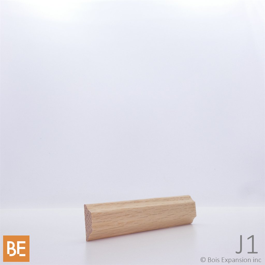 Couvre-joint en bois - J1 Petit - 5/16 x 1-1/16 - Chêne rouge | Wood batten strip - J1 small - 5/16 x 1-1/16 - Red oak