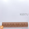 Cimaise en fibre de bois embossé - K697U Oves et dards - 5/8 x 1 - MDF | Embossed MDF chair rail - K697U Egg-and-dart - 5/8 x 1 - Fiberboard