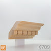 Corniche en bois - K709 Denticules - 3/4 x 3-11/16 - Pin blanc jointé | Wood crown moulding - K709 Dentils - 3/4 x 3-11/16 - Jointed white pine