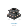 Cache-vis décoratif pour barreau en métal carré 1/2" - Détaillé, à plat - Aluminium