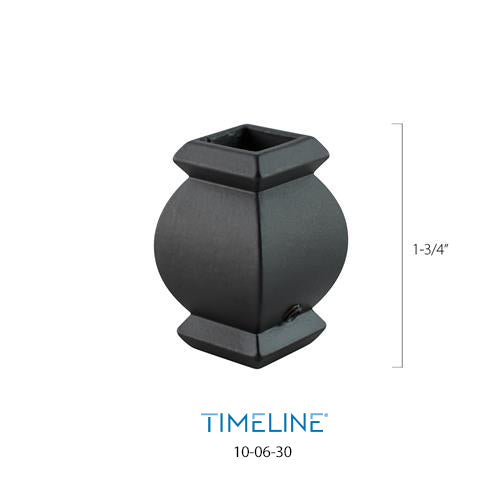 Bague décorative en aluminium - Classique -  Noir satin | Aluminium classic baluster collar - Satin black