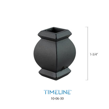 Bague décorative en aluminium - Classique -  Noir satin | Aluminium classic baluster collar - Satin black