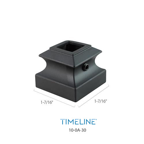 Cache-vis décoratif pour barreau en métal carré 5/8" - Détaillé, à plat