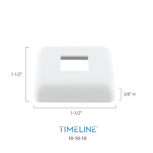 Cache-vis décoratif pour barreau en métal carré 1/2" - Carré, à plat - Acier
