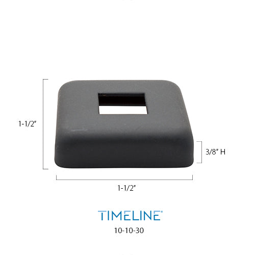 Cache-vis décoratif pour barreau en métal carré 1/2" - Carré, à plat - Acier