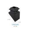 Cache-vis décoratif pour barreau en métal carré 1/2" - Détaillé, en pente - Aluminium