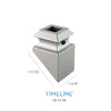 Cache-vis décoratif pour barreau en métal carré 1/2" - Détaillé, en pente - Aluminium