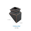 Cache-vis décoratif pour barreau en métal carré 1/2" - Détaillé, en pente - Aluminium