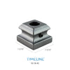 Cache-vis décoratif pour barreau en métal rond 1/2" - Détaillé, à plat - Aluminium