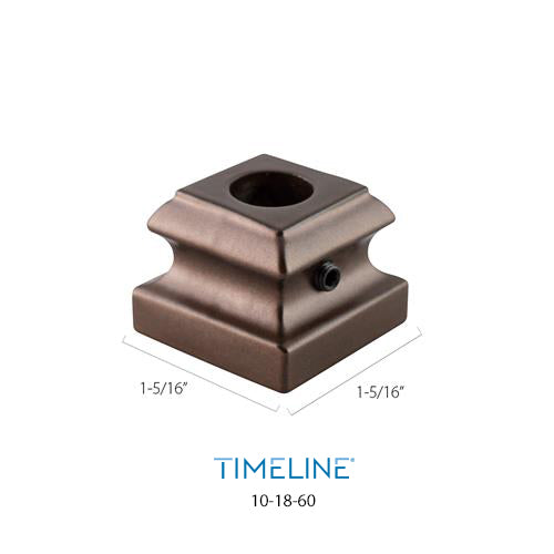 Cache-vis décoratif pour barreau en métal rond 1/2" - Détaillé, à plat - Aluminium