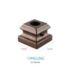 Cache-vis décoratif pour barreau en métal rond 5/8" - Détaillé, à plat - Aluminium