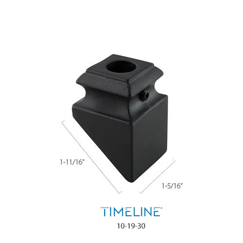 Cache-vis décoratif pour barreau en métal rond 1/2" - Détaillé, en pente - Aluminium