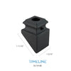 Cache-vis décoratif pour barreau en métal rond 1/2" - Détaillé, en pente - Aluminium