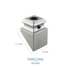 Cache-vis décoratif pour barreau en métal rond 1/2" - Détaillé, en pente - Aluminium