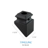 Cache-vis décoratif pour barreau en métal rond 5/8" - Détaillé, en pente - Aluminium