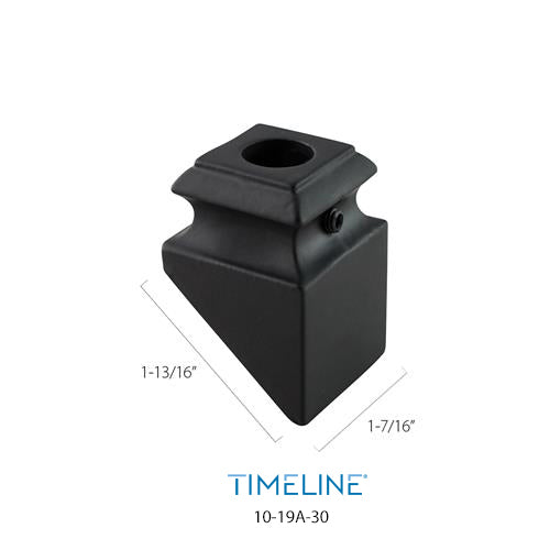 Cache-vis décoratif pour barreau en métal rond 5/8" - Détaillé, en pente - Aluminium