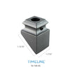 Cache-vis décoratif pour barreau en métal rond 5/8" - Détaillé, en pente - Aluminium