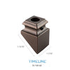 Cache-vis décoratif pour barreau en métal rond 5/8" - Détaillé, en pente - Aluminium