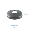 Cache-vis décoratif pour barreau en métal rond 1/2" - Rond, à plat - Acier
