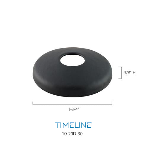 Cache-vis décoratif pour barreau en métal rond 9/16" - Rond, à plat - Acier