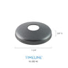 Cache-vis décoratif pour barreau en métal rond 9/16" - Rond, à plat - Acier