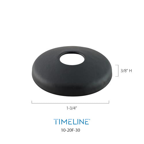 Cache-vis décoratif pour barreau en métal rond 5/8" - Rond, à plat - Acier