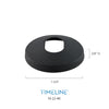 Cache-vis décoratif pour barreau en métal rond 1/2" - Rond, en pente - Acier