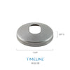 Cache-vis décoratif pour barreau en métal rond 1/2" - Rond, en pente - Acier