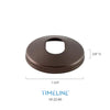 Cache-vis décoratif pour barreau en métal rond 1/2" - Rond, en pente - Acier