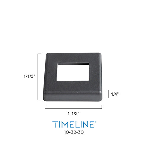 Cache-vis décoratif pour barreau en métal carré 1/2" - Carré mince, en pente - Acier