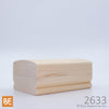 Main courante en bois - 2633 Arrondie - 2-9/16" x 3-9/16" - Pin blanc noueux | Wood handrail - 2633 - Rounded - 2-9/16" x 3-9/16" - Knotty white pine
