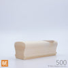 Main courante en bois - 500 Arrondie - 2-1/8" x 2-3/8" - Pin blanc noueux | Wood handrail - 500 - Rounded - 2-1/8" x 2-3/8" - Knotty white pine