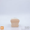 Main courante en bois - 500 Arrondie - 2-1/8" x 2-3/8" - Pin blanc noueux | Wood handrail - 500 - Rounded - 2-1/8" x 2-3/8" - Knotty white pine