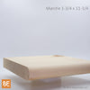 Marche en bois pour l'extérieur - Nez arrondi - 1-3/4 x 11-1/4 - Pin blanc noueux | Exterior wood stair tread - Rounded bullnose - 1-3/4 x 11-1/4 - Knotty white pine