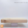 Marche en bois pour l'extérieur - Nez arrondi - 1-3/4 x 11-1/4 - Pin blanc noueux | Exterior wood stair tread - Rounded bullnose - 1-3/4 x 11-1/4 - Knotty white pine
