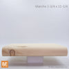 Marche en bois pour l'extérieur - Nez arrondi - 1-3/4 x 11-1/4 - Pin blanc noueux | Exterior wood stair tread - Rounded bullnose - 1-3/4 x 11-1/4 - Knotty white pine