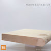Marche en bois pour l'extérieur - Nez arrondi - 1-3/4 x 11-1/4 - Pin blanc noueux | Exterior wood stair tread - Rounded bullnose - 1-3/4 x 11-1/4 - Knotty white pine