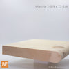 Marche en bois pour l'extérieur - Nez arrondi - 1-3/4 x 11-1/4 - Pin blanc noueux | Exterior wood stair tread - Rounded bullnose - 1-3/4 x 11-1/4 - Knotty white pine