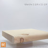 Marche en bois pour l'extérieur - Nez arrondi - 1-3/4 x 11-1/4 - Pin blanc noueux | Exterior wood stair tread - Rounded bullnose - 1-3/4 x 11-1/4 - Knotty white pine