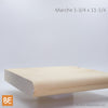 Marche en bois pour l'extérieur - Nez arrondi - 1-3/4 x 11-1/4 - Pin blanc noueux | Exterior wood stair tread - Rounded bullnose - 1-3/4 x 11-1/4 - Knotty white pine