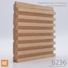 Planche murale en bois - 6236 Lambris cannelé - 3/4 x 3 - Représenté avec 2 morceaux (vendus séparément) - Chêne rouge | Wood wainscot paneling - 6236 Fluted - 3/4 x 3 - Shown with 2 pieces (sold separately) - Red oak