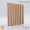 Planche murale en bois - 6236 Lambris cannelé - 3/4 x 3 - Représenté avec 2 morceaux (vendus séparément) - Chêne rouge | Wood wainscot paneling - 6236 Fluted - 3/4 x 3 - Shown with 2 pieces (sold separately) - Red oak