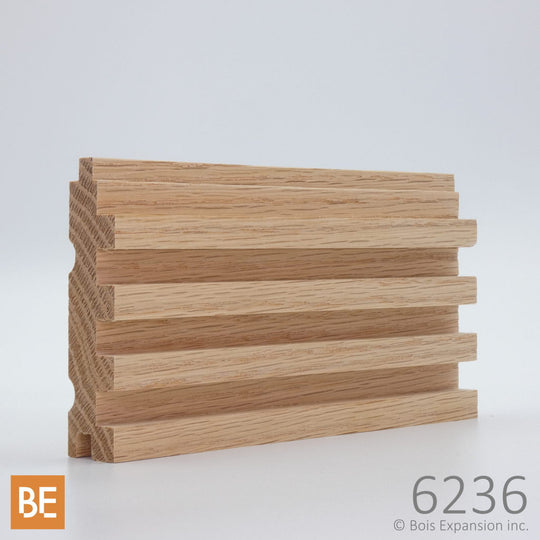 Planche murale en bois - 6236 Lambris cannelé - 3/4" x 3"